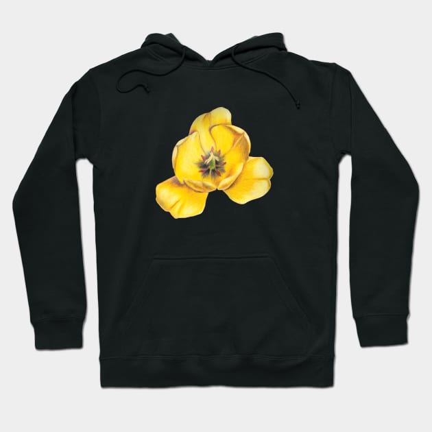 Yellow Tulip Flower Hoodie by VeraAlmeida